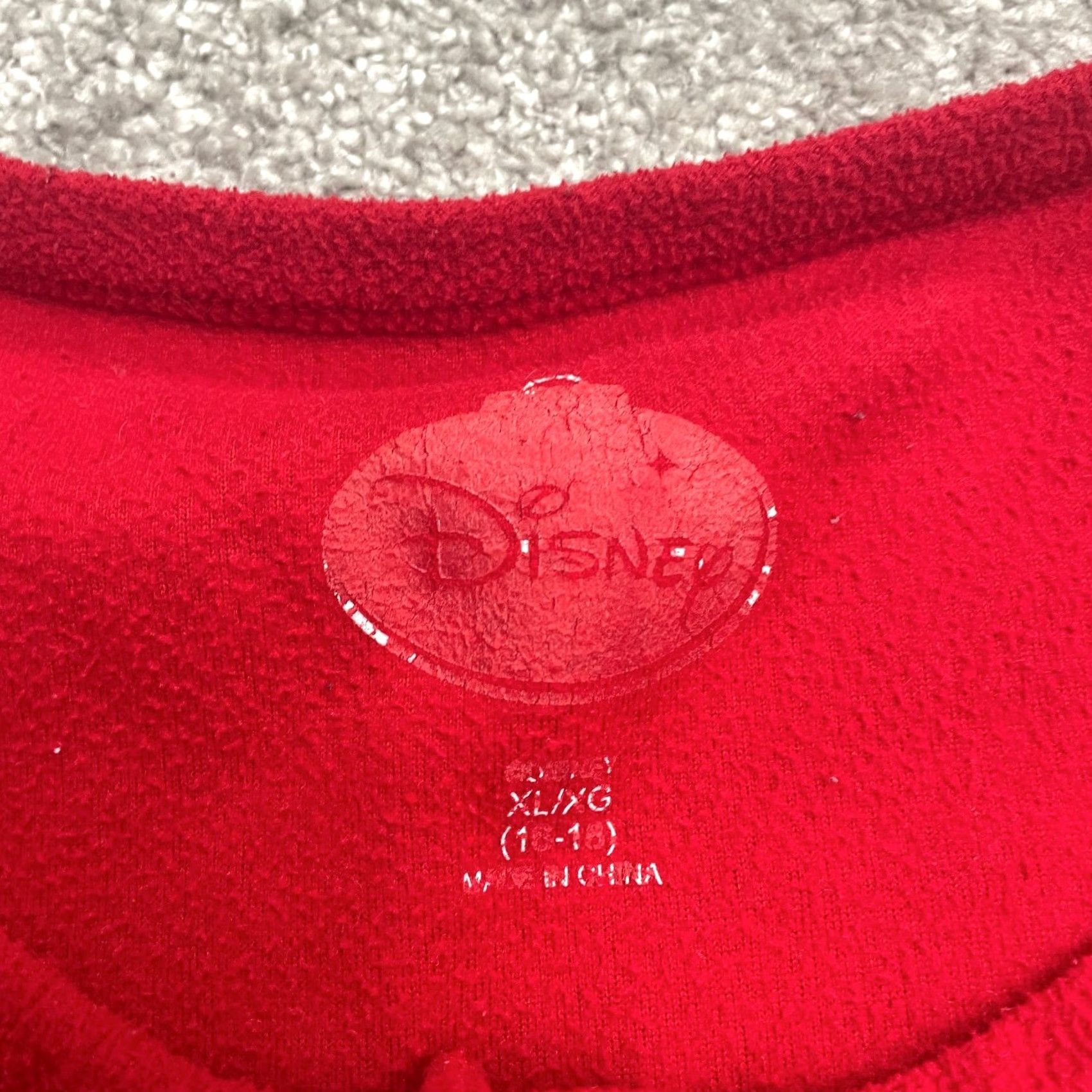 Disney Disney Mickey Mouse Sleepwear Shirt Womens XL Red Henley Long Sleeve Pajama Top Size XL / US 12-14 / IT 48-50 - 5 Thumbnail