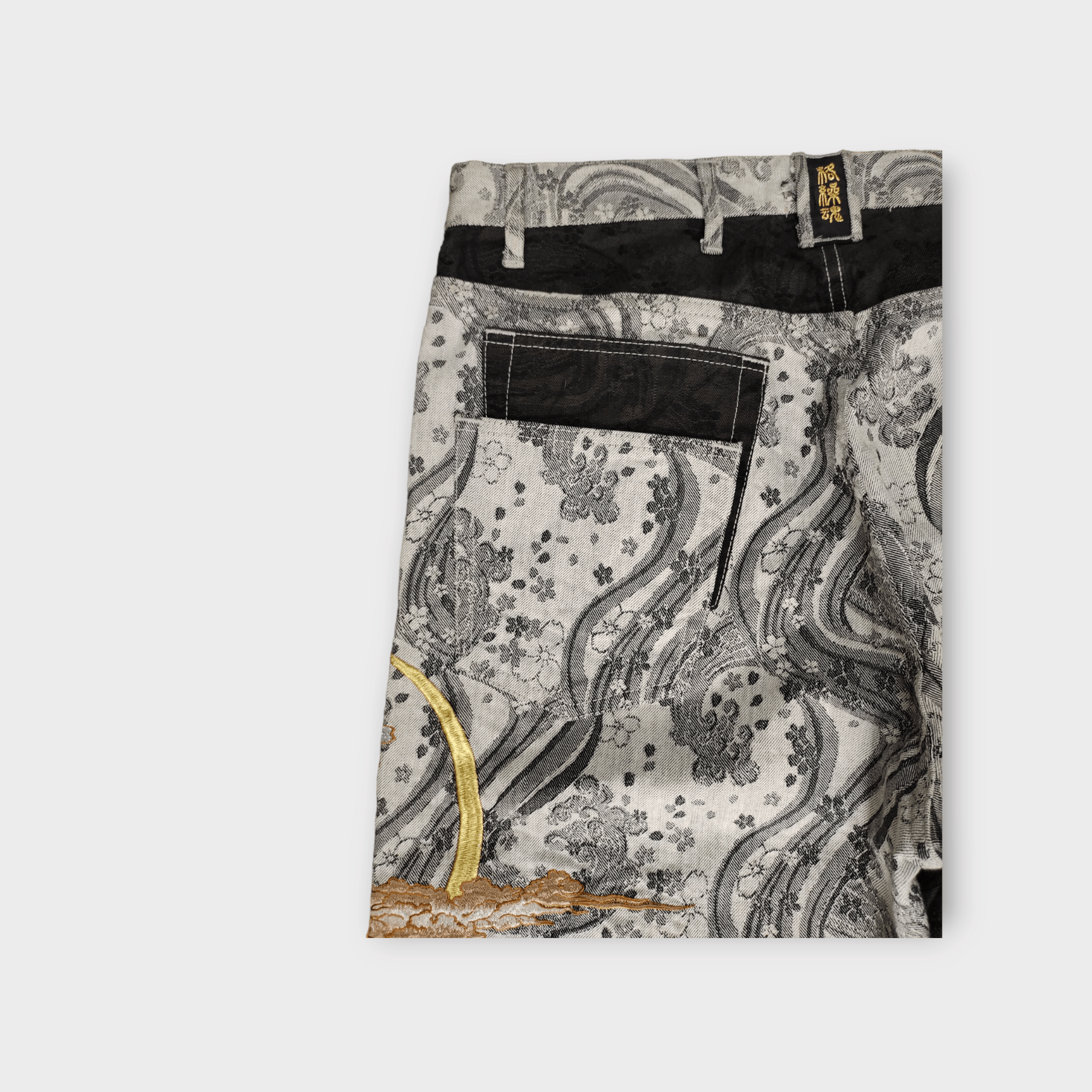 Karakuri Tamashii OG Karakuri Tamashi Sakura & Great Wave Embroider Baggy Jean Size US 39 - 14 Thumbnail