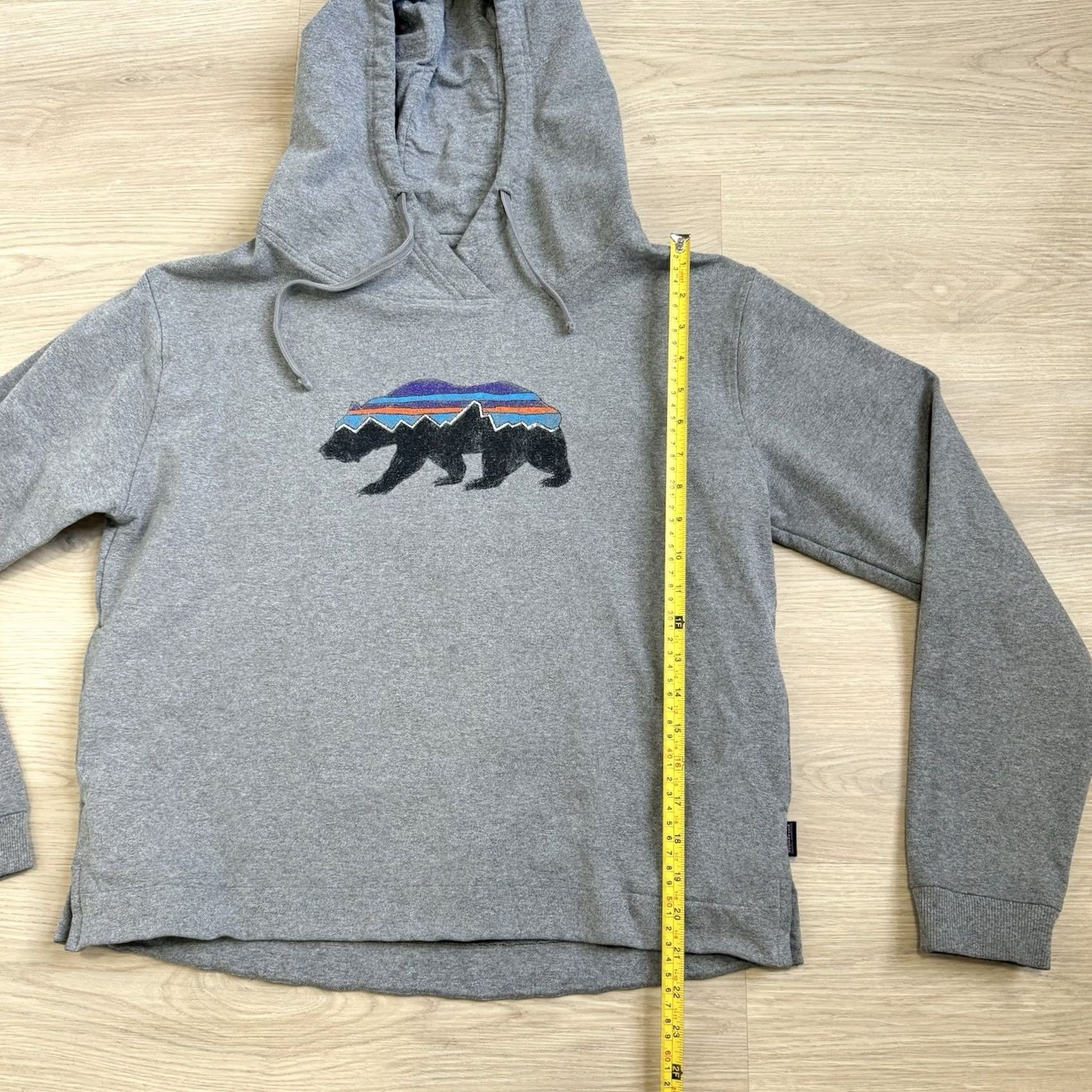 Patagonia Patagonia Hoodie Logo Bear Uprisal Fitz Roy Women's Large L Blue Pullover Sweatshirt Wearable Activewear Adults Womens Size L / US 10 / IT 46 - 3 Thumbnail