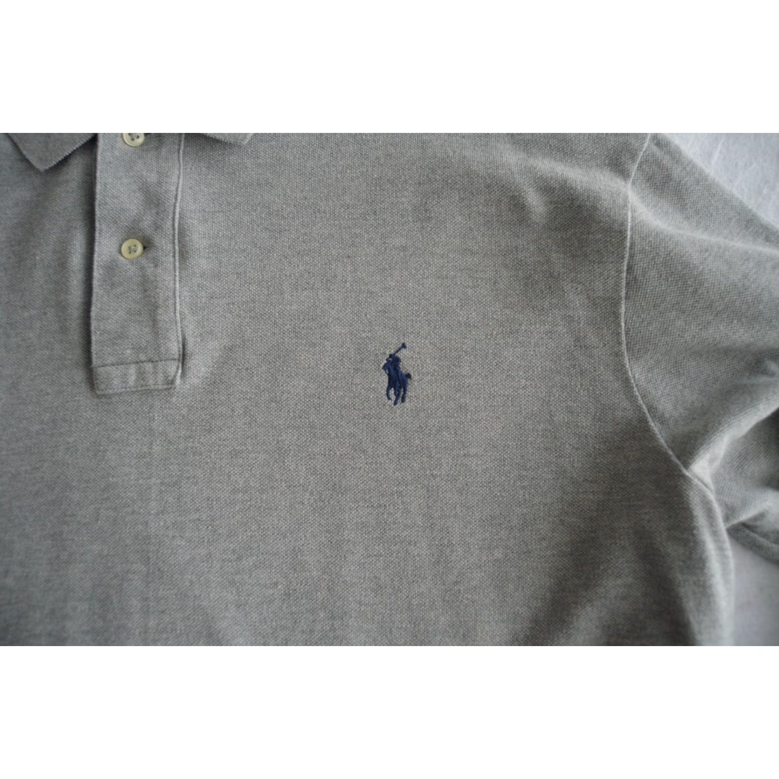 Polo Ralph Lauren POLO Ralph Lauren Polo Shirt Men's L/S XL Gray Cotton Shirt Size US XL / EU 56 / 4 - 3 Thumbnail