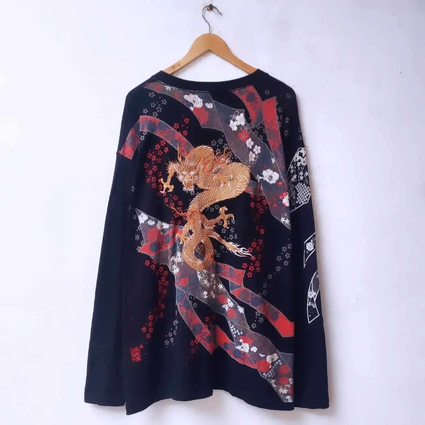 Japanese Brand Vtg Karakuri Tamashi Dragon Embroidery Long Sleeve Size US XL / EU 56 / 4 - 1 Thumbnail