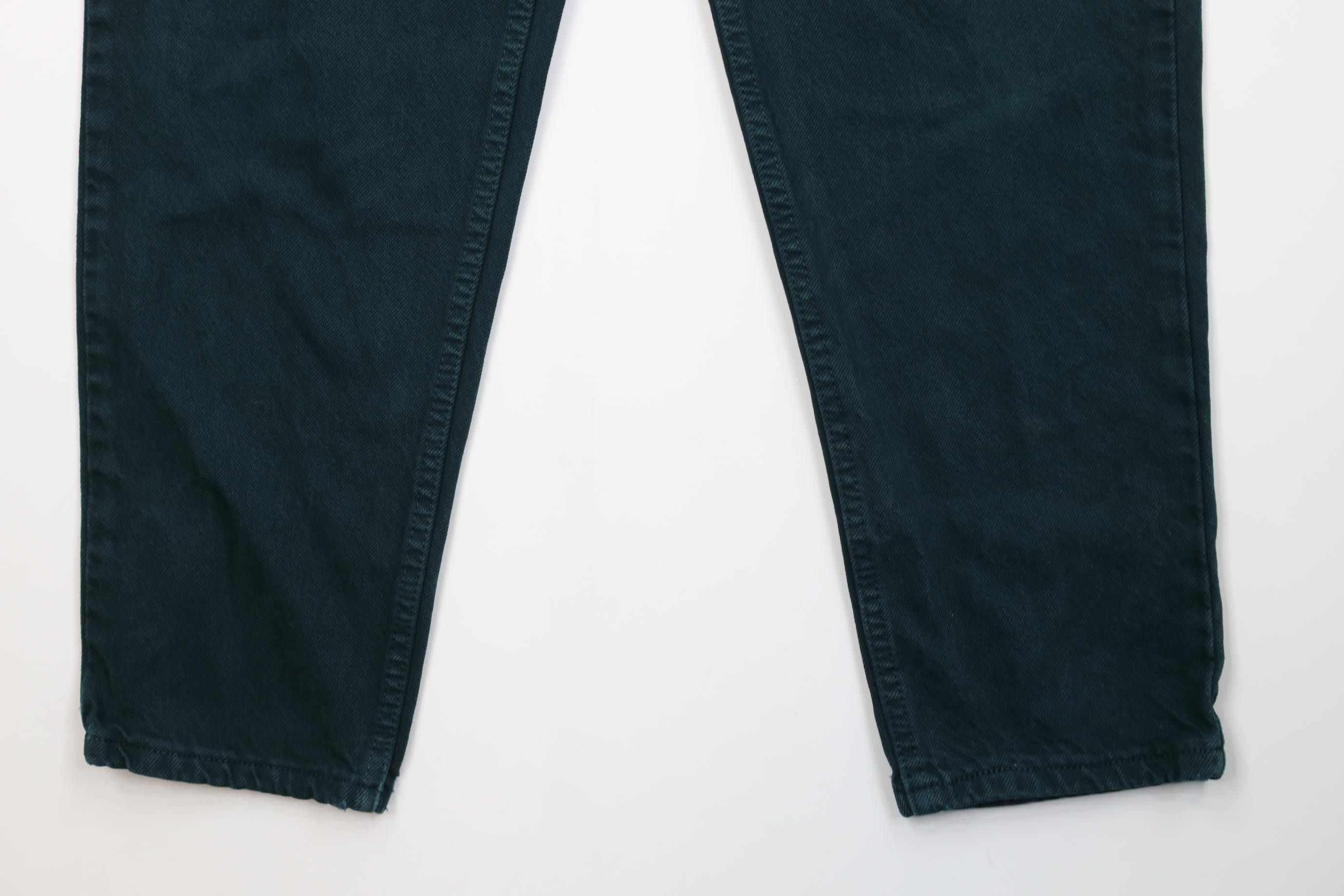 Levi's Vintage 90s Levis 521 Tapered Leg Denim Jeans Green USA Size 36" / US 14 / IT 50 - 4 Thumbnail