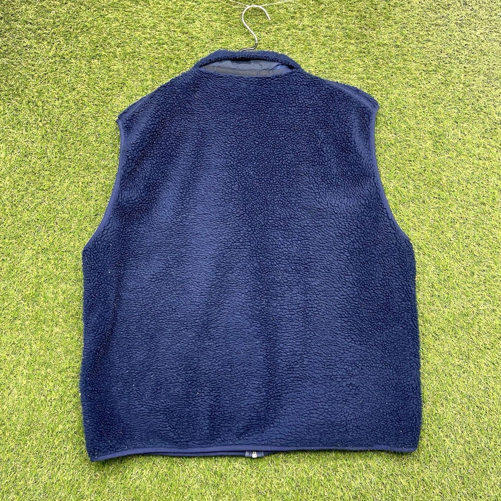 Patagonia Patagonia Retro-X Sherpa Vest Mens 2XL Outdoor Hiking Navy Blue Fleece Vest Size US XXL / EU 58 / 5 - 2 Thumbnail