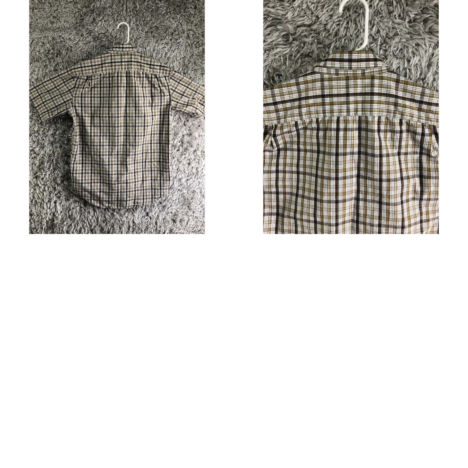 George George Shirt Mens M Brown Plaid Short Sleeve Button-Down Collar Shirt Size US M / EU 48-50 / 2 - 8 Thumbnail
