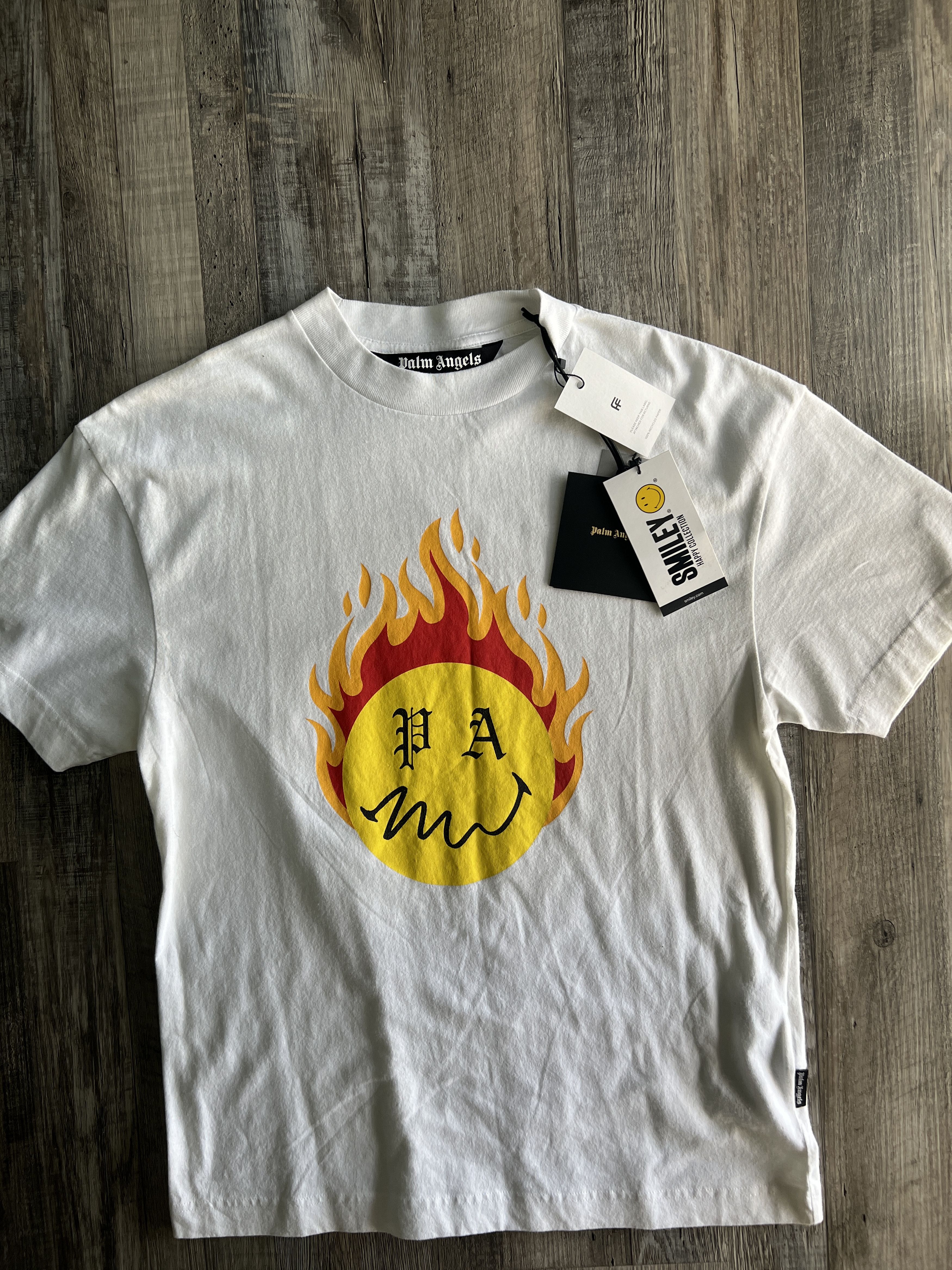 Palm Angels Palm Angels White Burning Skeleton T Shirt | Grailed