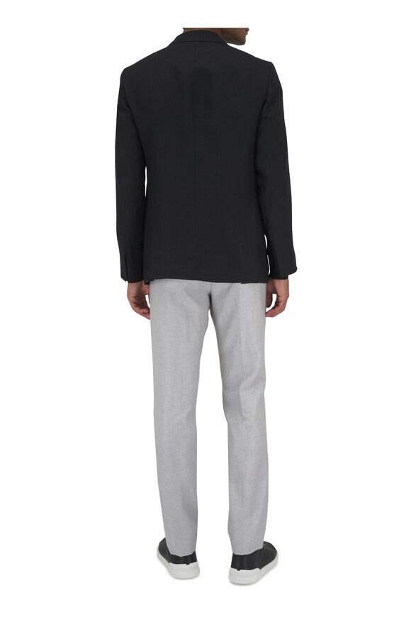 Z Zegna o1mtch0225 Linen Sportcoat in Black Size US L / EU 52-54 / 3 - 4 Thumbnail