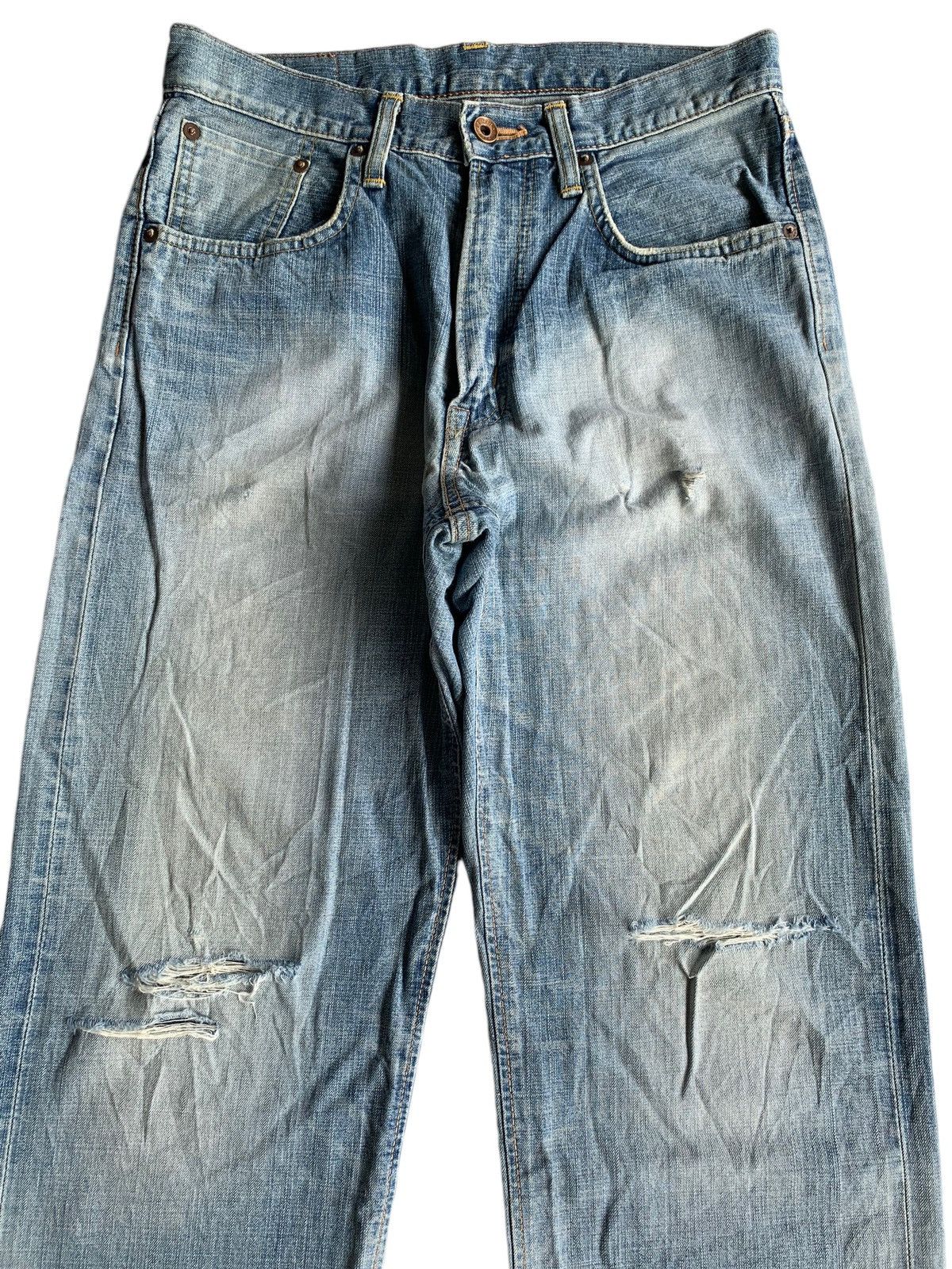 Edwin × Kapital × Vintage EDWIN 505Z SELVEDGE DISTRESSED DENIM Size US 29 - 5 Thumbnail