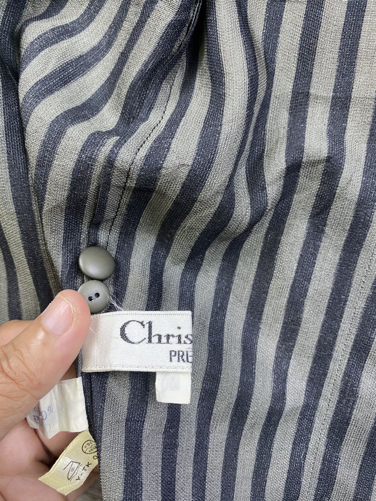 Christian Dior Monsieur × Vintage Vintage Christian Dior Pret-A-Porter Striped Blouse Size M / US 6-8 / IT 42-44 - 6 Thumbnail