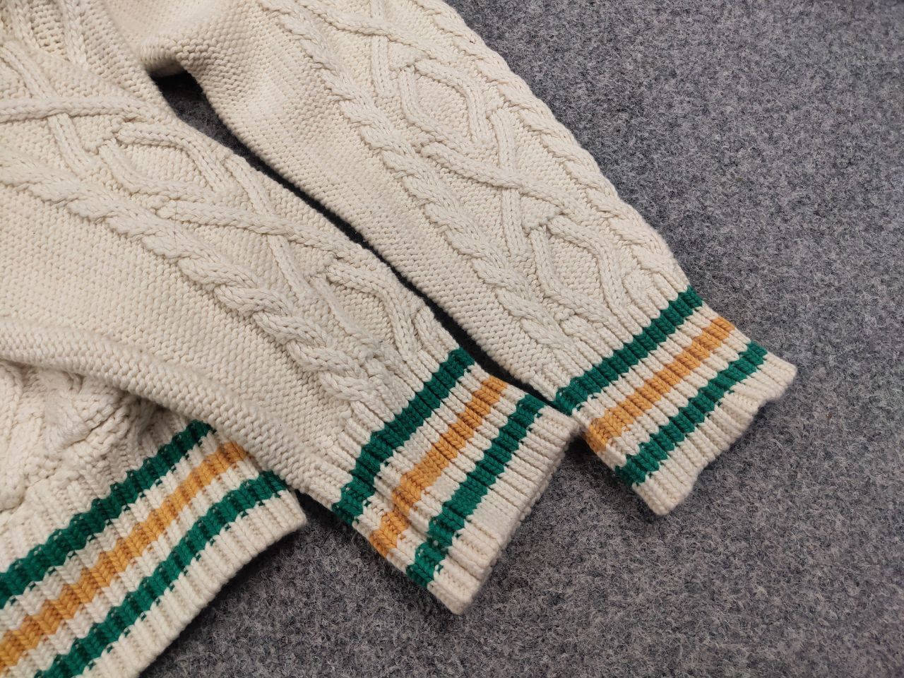 Creep Creep by Hiroshi Awai Design Beige Knit Bottom Cardigan Size US XL / EU 56 / 4 - 13 Thumbnail