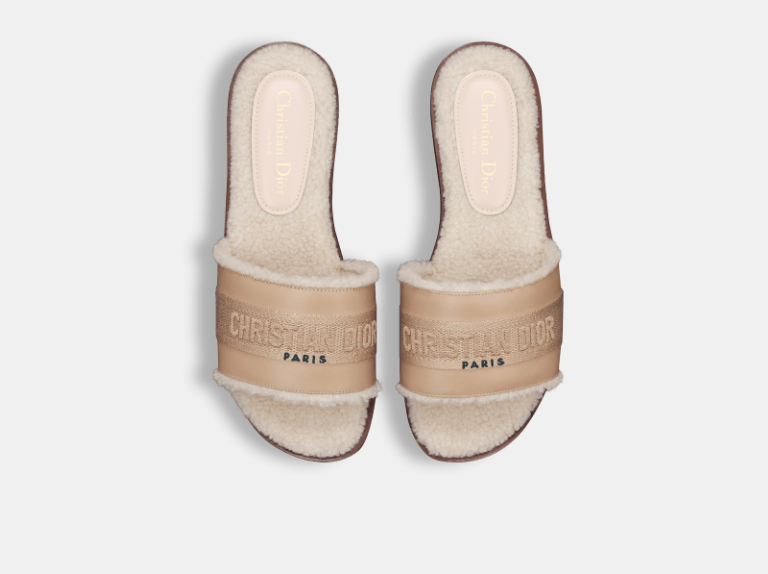 Dior o1w1db10426 KCO16 Dway Slides in Beige Size US 12 / IT 42 - 3 Thumbnail