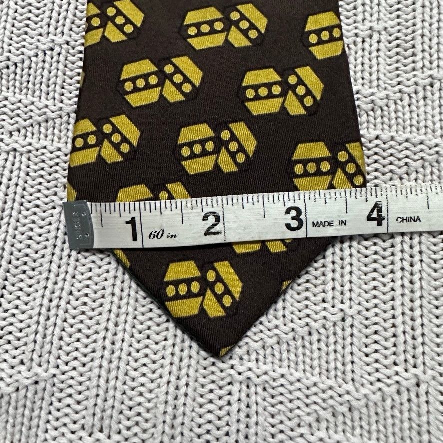 Vintage Vintage Roxy brown novelty abstract silk tie Size ONE SIZE - 5 Thumbnail