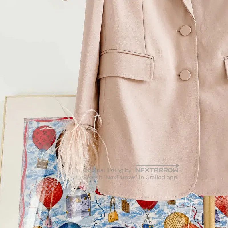 Valentino Valentino Pink Wool Blend Women's Jacket . Size XL / US 12-14 / IT 48-50 - 2 Thumbnail