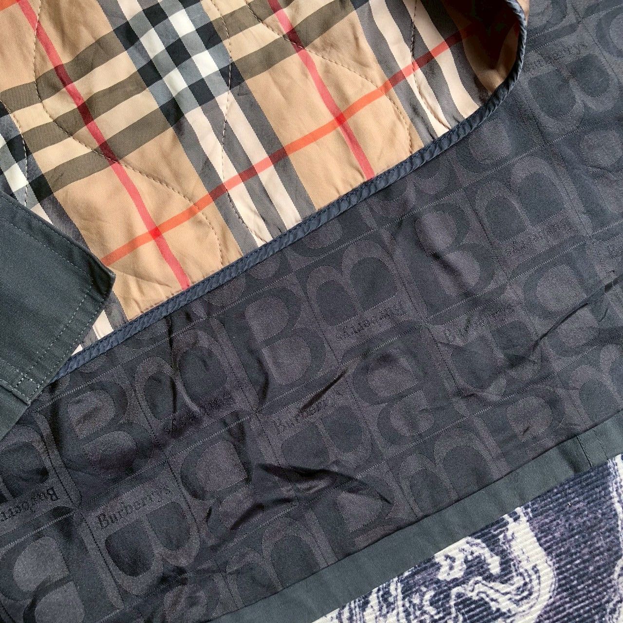 Burberry Vintage 90s Burberrys Nova Check Lined Hooded Coat Size US XL / EU 56 / 4 - 7 Thumbnail