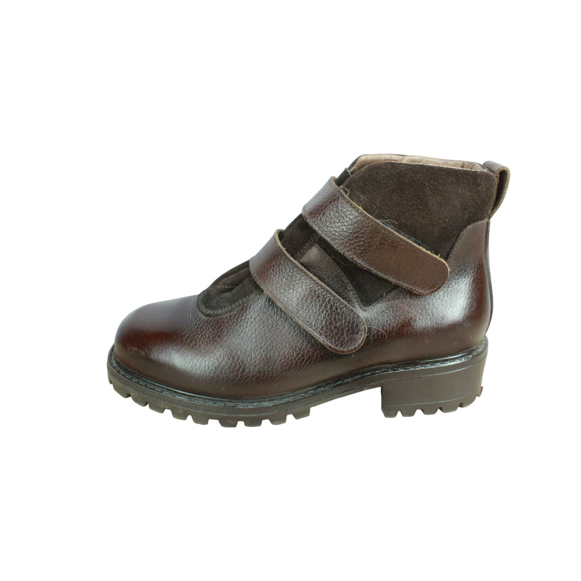 L.L. Bean × Leather LL Bean Leather Hook Loop Lug Sole Wool Lined Ankle Booties Size US 10 / IT 40 - 1 Thumbnail