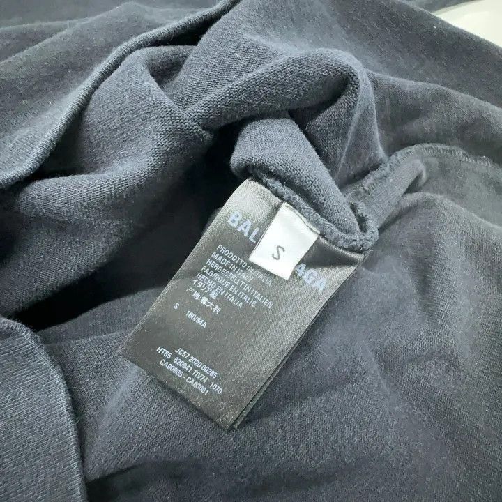 Balenciaga Balenciaga Black Graphic Oversized T-Shirt 0079-2507 Size S / US 4 / IT 40 - 4 Thumbnail