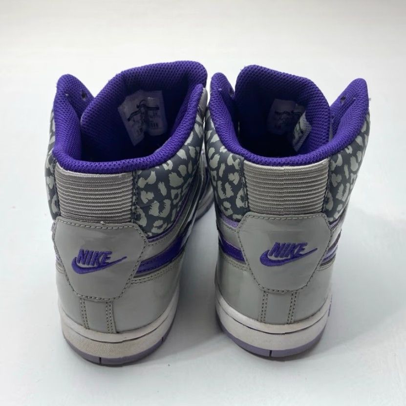 Nike Nike Prestige 3 High Top Shoes 574686-055 Women Size 8 Gray Purple Leopard - Nike Prestige 3 Sneakers Womens 8 Gray Leopard Purple Size M / US 6-8 / IT 42-44 - 4 Thumbnail