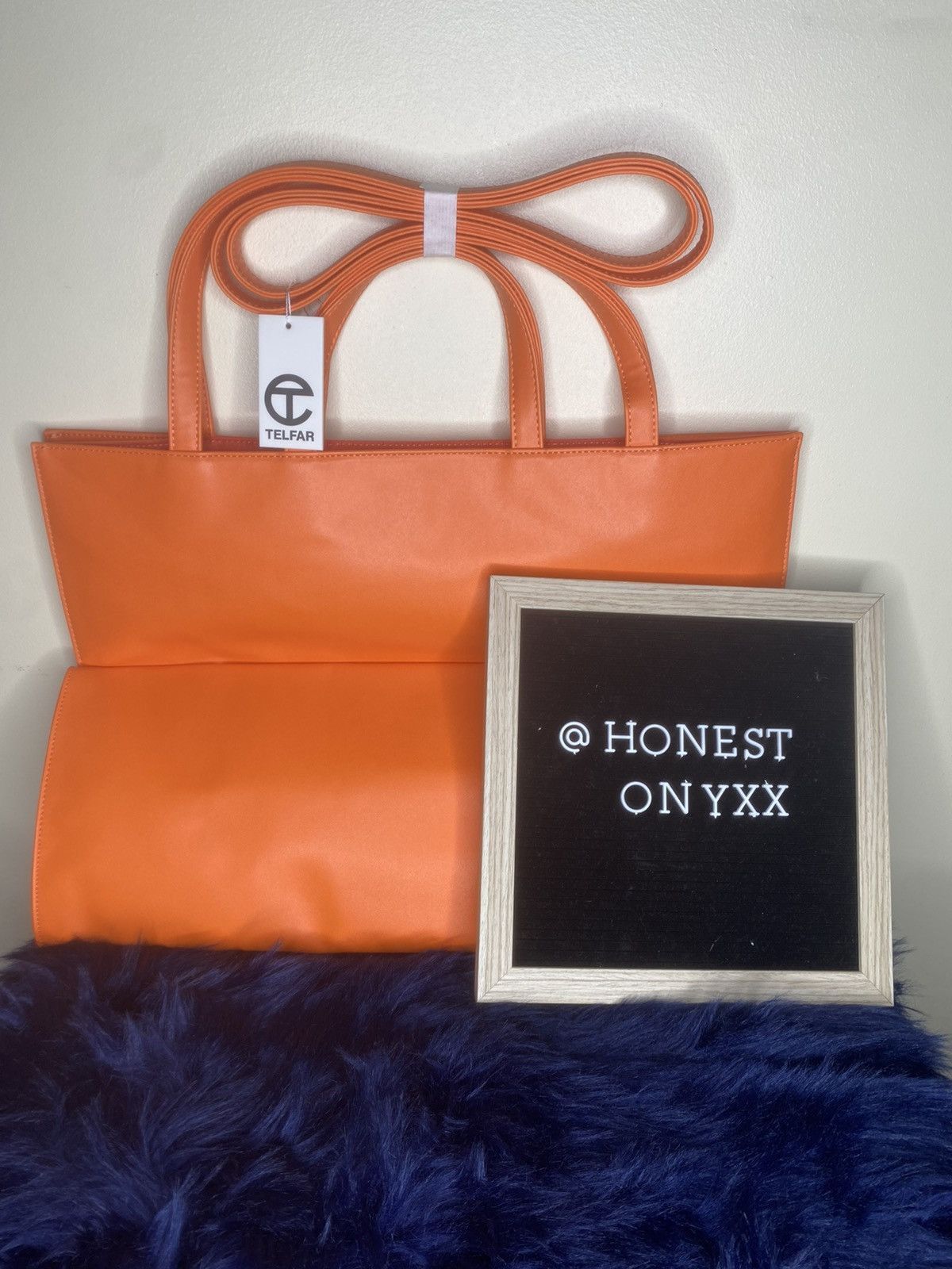 Telfar Medium orange telfar shopping bag Size ONE SIZE - 3 Thumbnail