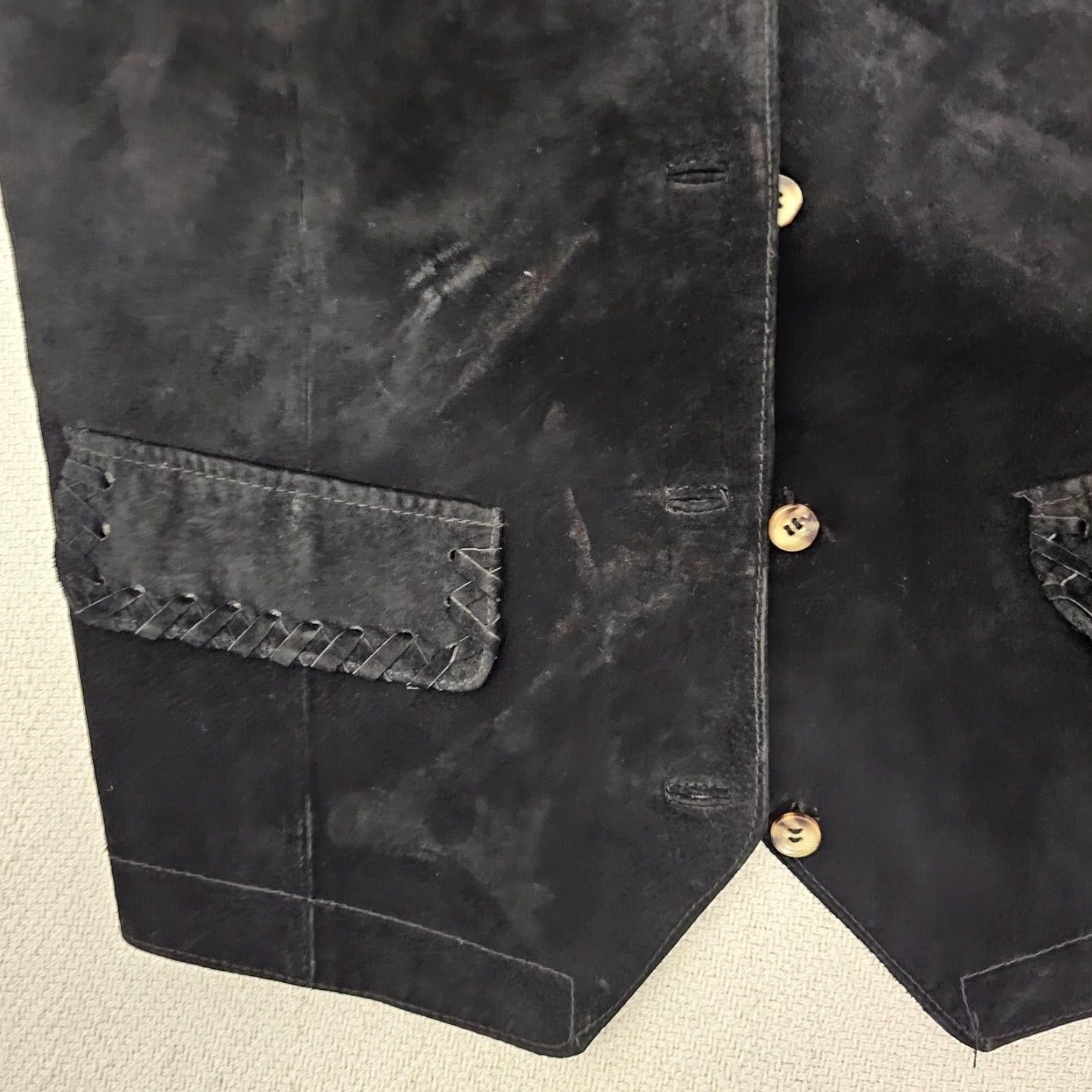 Vintage VINTAGE Amanda Smith Leather Vest Womens Size L Blue Button V-Neck Casual Size L / US 10 / IT 46 - 6 Thumbnail