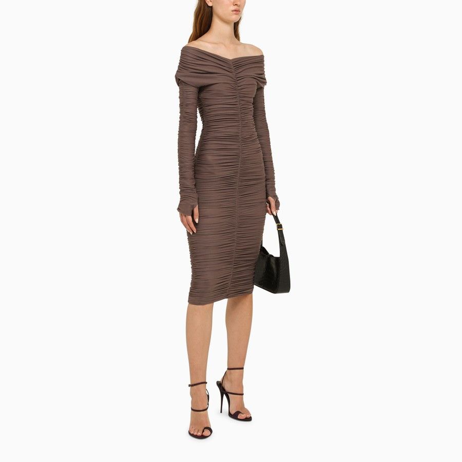 THE ANDAMANE o1d2blof1024 Nicole Dress In Brown Size XS / US 0-2 / IT 36-38 - 2 Thumbnail