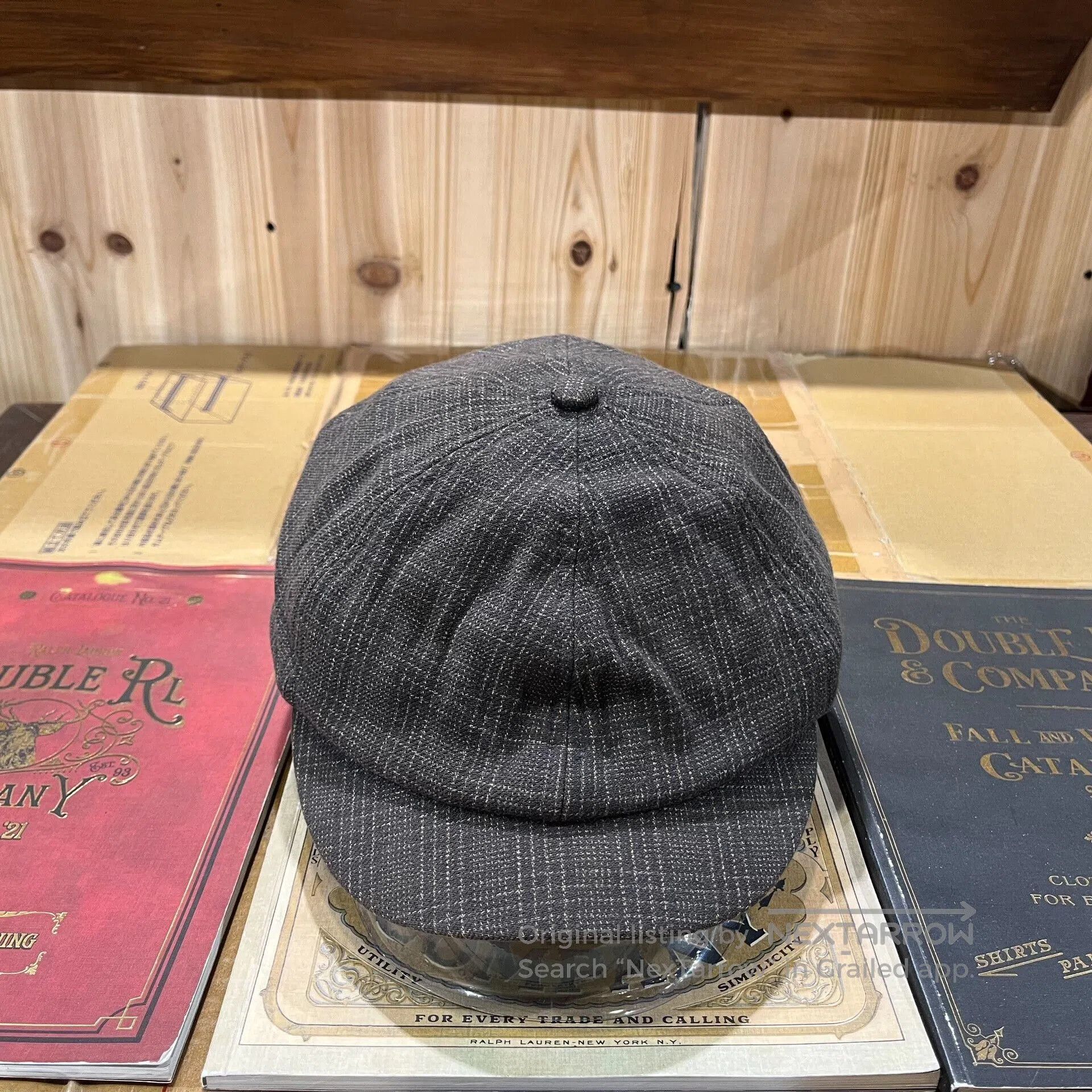 RRL Ralph Lauren vintage plaid newsboy cap for men. Size ONE SIZE - 1 Thumbnail
