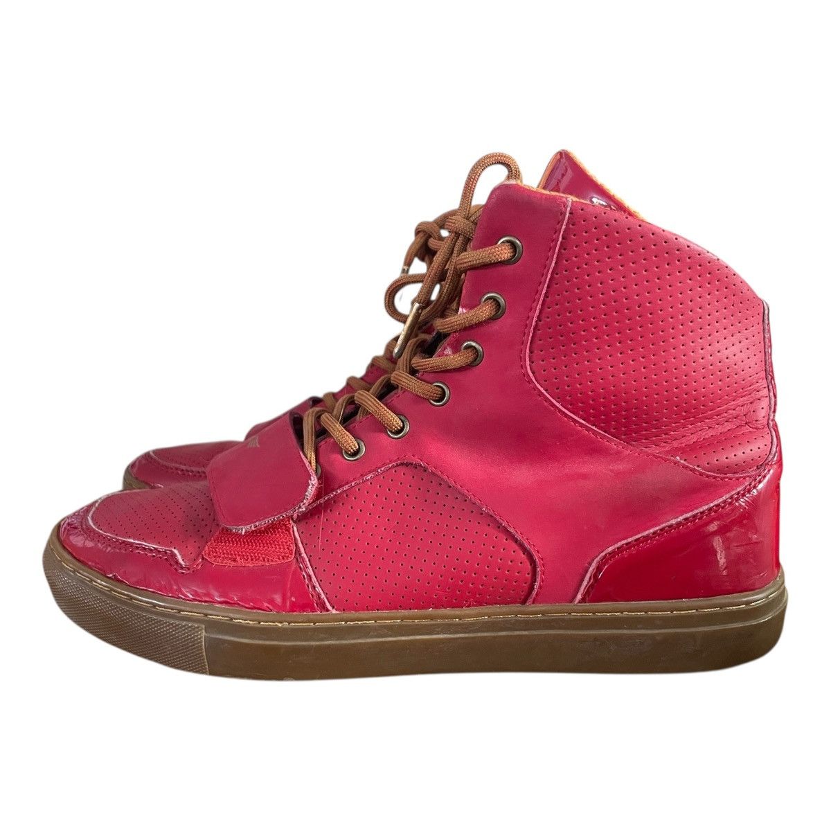 Creative Recreation Creative Recreation Cesario High Top Red Fashion Sneakers Size US 9.5 / EU 42-43 - 2 Thumbnail