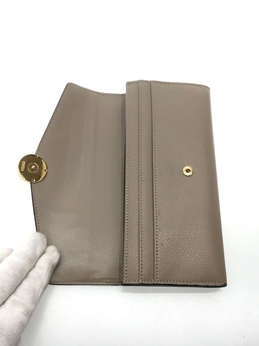 Fendi Fendi Leather Continental Long Wallet Beige Size ONE SIZE - 4 Thumbnail