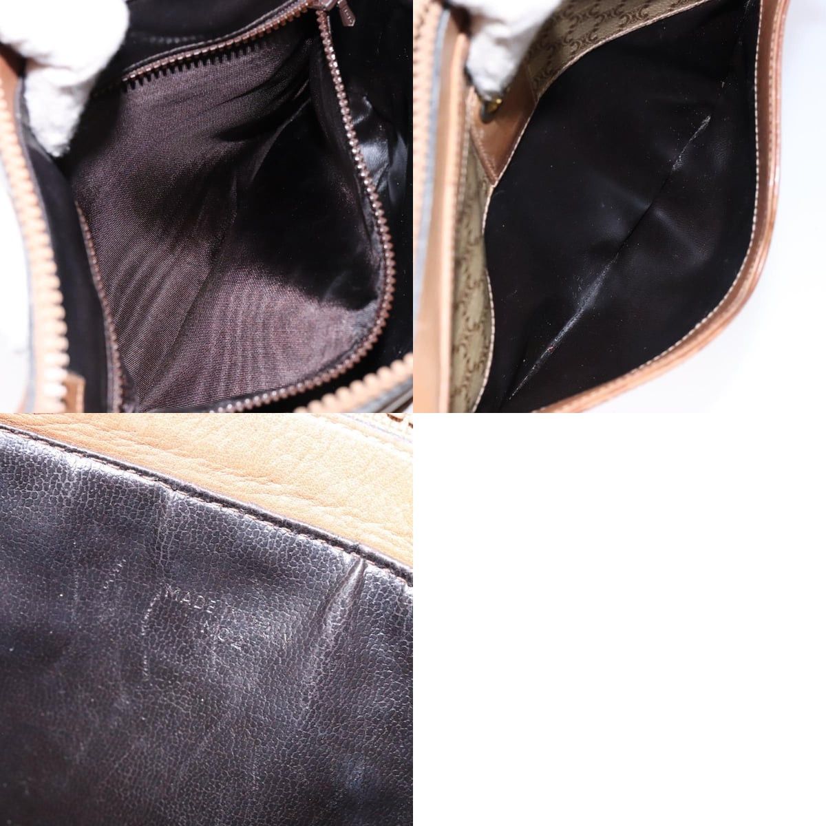 Celine CELINE Macadam Canvas Shoulder Bag Pvc Beige Gold Size ONE SIZE - 13 Thumbnail