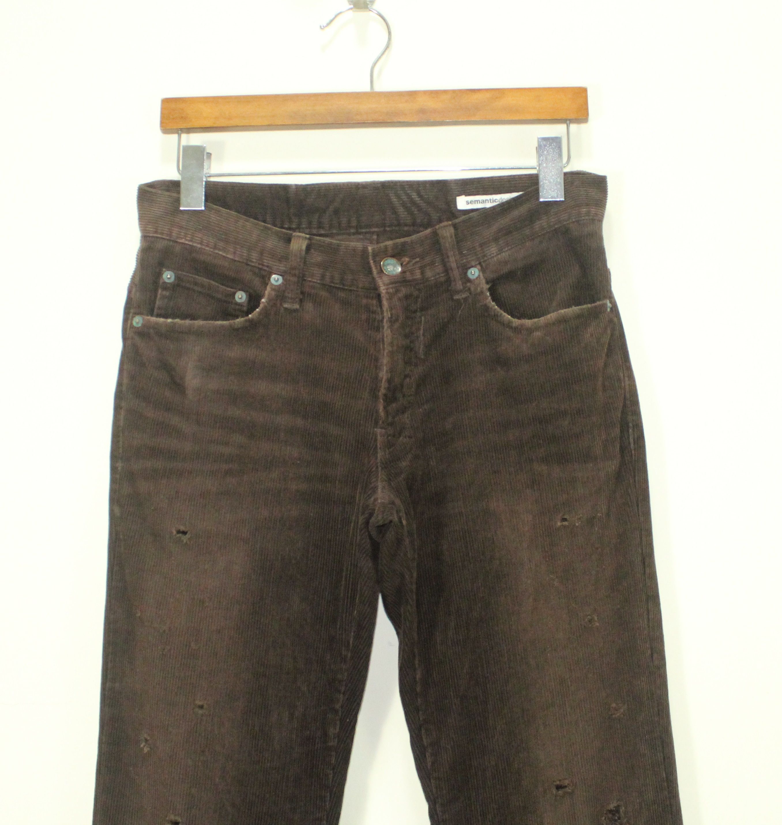 semanticdesign Ripped Distressed Style Grunge SEMANTIC DESIGN Corduroy Size US 29 - 4 Thumbnail
