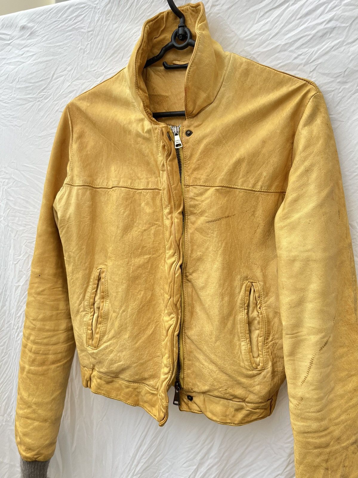 Giorgio Brato Giorgio Brato yellow leather vintage jacket Size US XXS / EU 40 - 4 Thumbnail