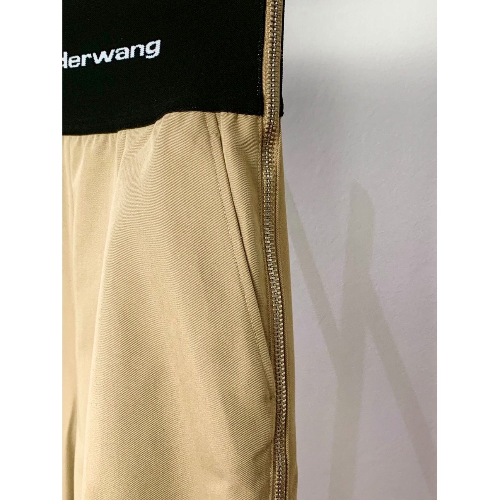 Alexander Wang Alexander Wang Womens Beige High-Waisted Straight-Leg Pants Size 25" / US 0 / IT 36 - 3 Thumbnail