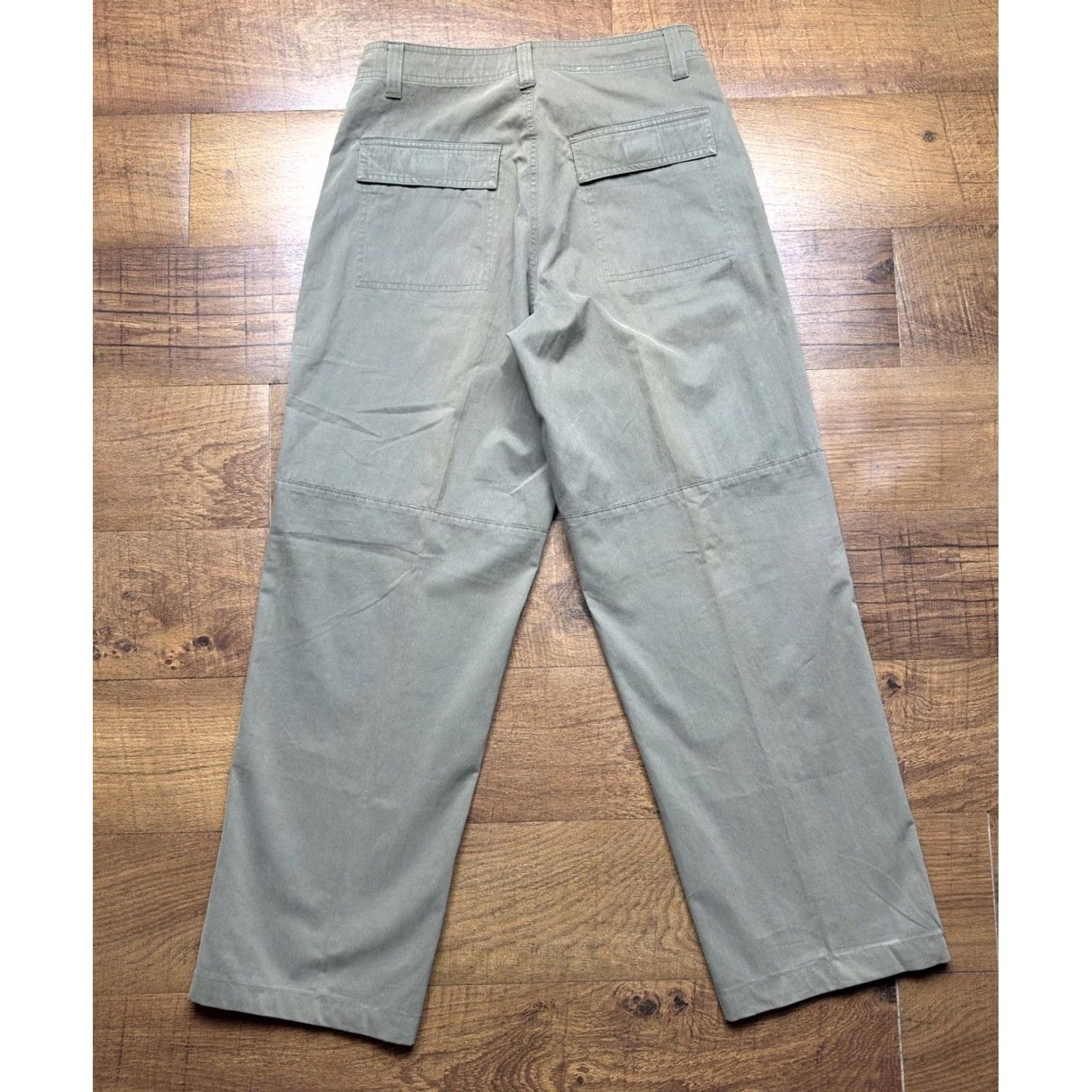Gap VINTAGE GAP Pants Mens Green Military Paratrooper Baggy Sz S - 31X29 - READ Size US 31 - 3 Thumbnail