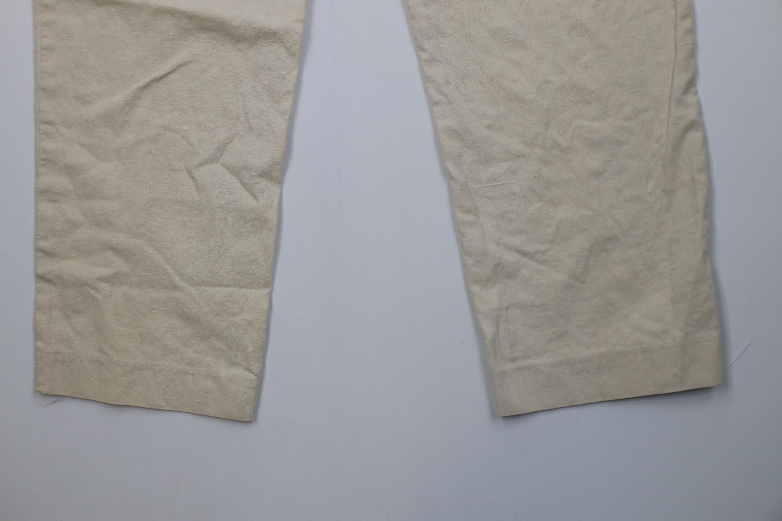Vintage Vintage 90s Streetwear Linen Blend Knit Pleated Chino Pants Size US 32 / EU 48 - 13 Thumbnail