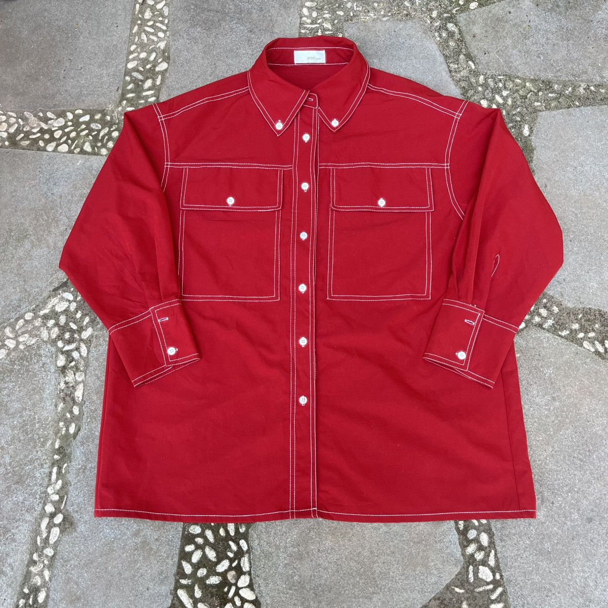 Pleats Please Issey Miyake Vintage🔥ATOP Lody Big Double Pocket Shirt/ Balenciaga Style Size US L / EU 52-54 / 3 - 1 Thumbnail
