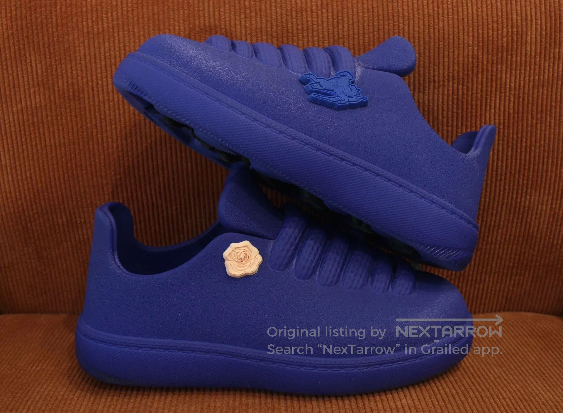 Japanese Brand Burberry Blue Clogs Made in Italy. Size US 8 / EU 41 - 3 Thumbnail