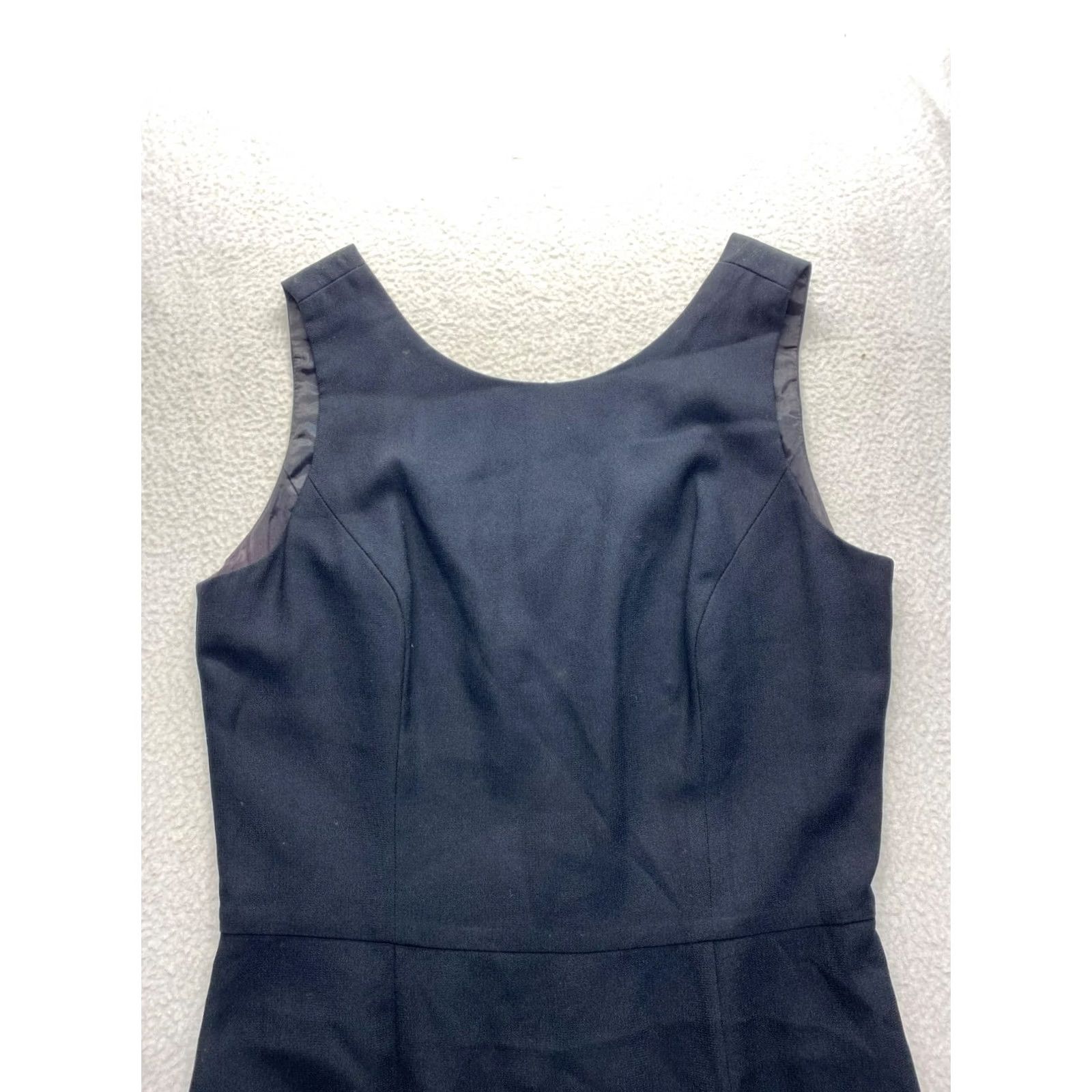 Ann Taylor VINTAGE Ann Taylor Black Sleeveless Sheath Dress Womens 10P Size L / US 10 / IT 46 - 3 Thumbnail