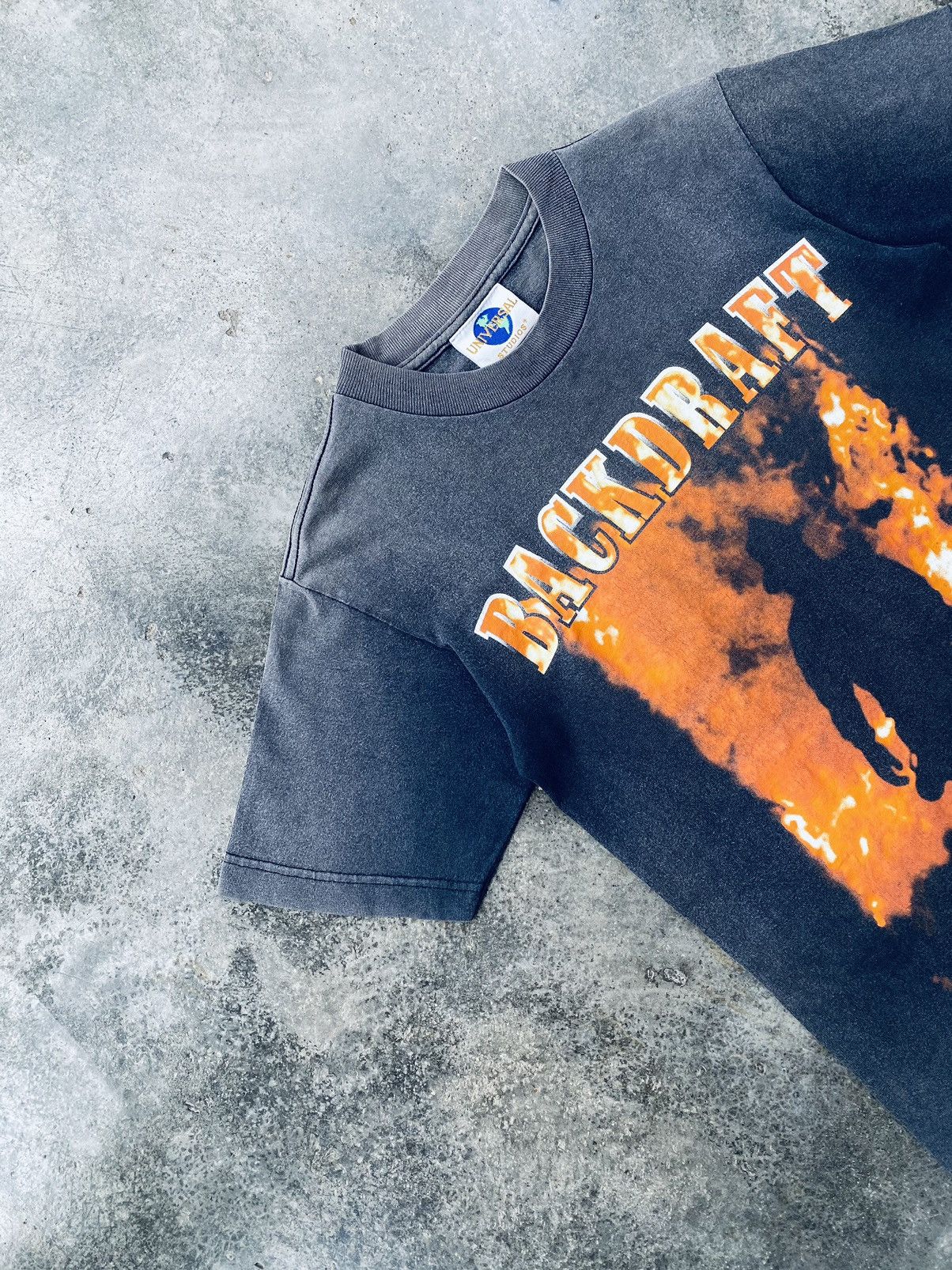 Vintage Vintage 90s Backdraft Movie Sun Faded Tees Size US S / EU 44-46 / 1 - 3 Thumbnail