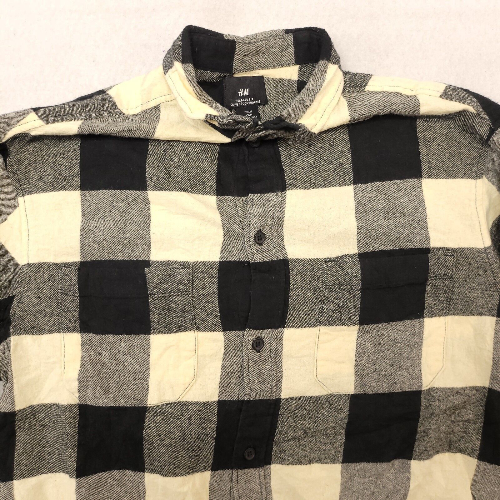 H&M H&M Buffalo Check Flannel Shirt Mens Size Medium M Black Size US M / EU 48-50 / 2 - 1 Thumbnail