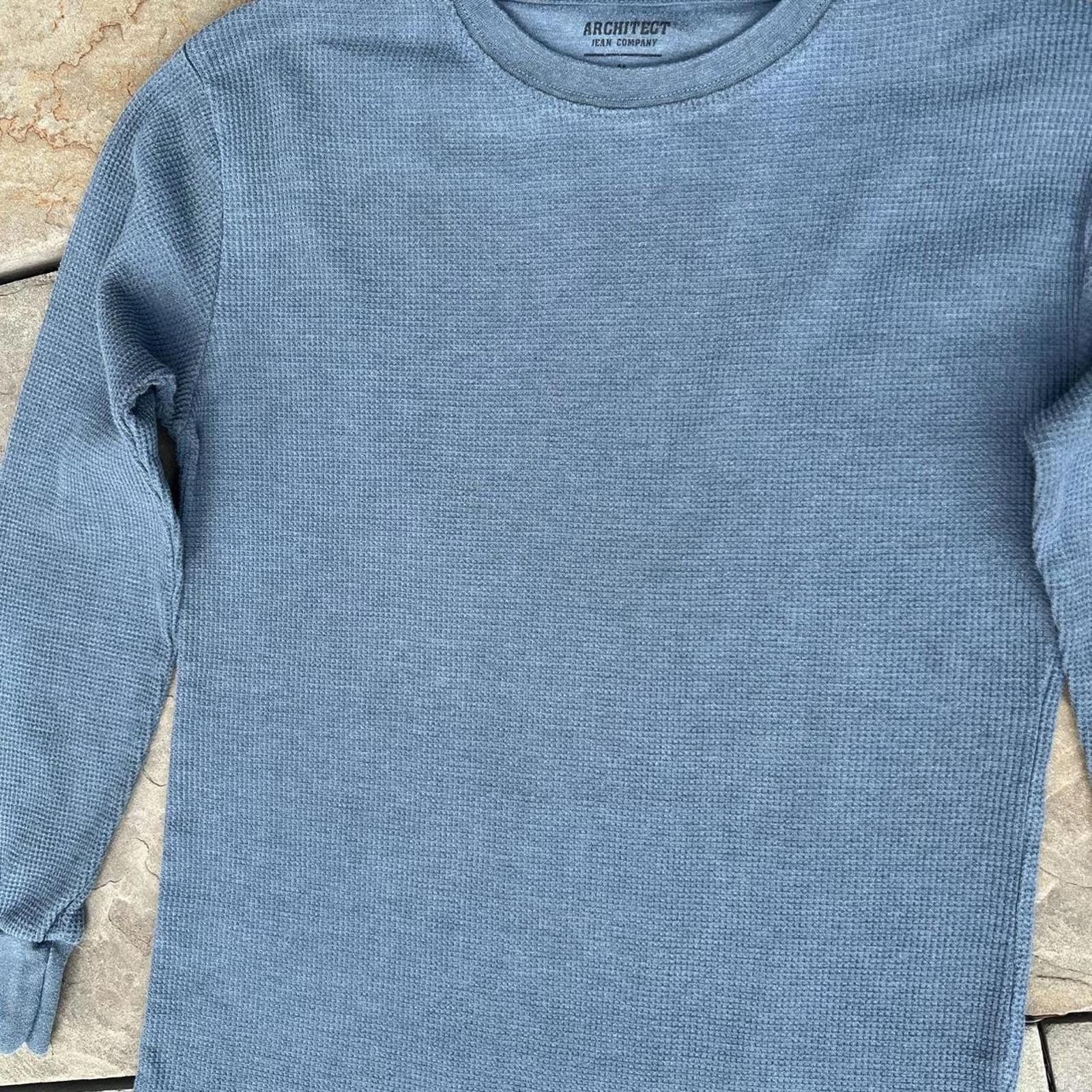 Other Y2K Reworked Upcycled Darkened Blue Thermal Size US S / EU 44-46 / 1 - 2 Thumbnail