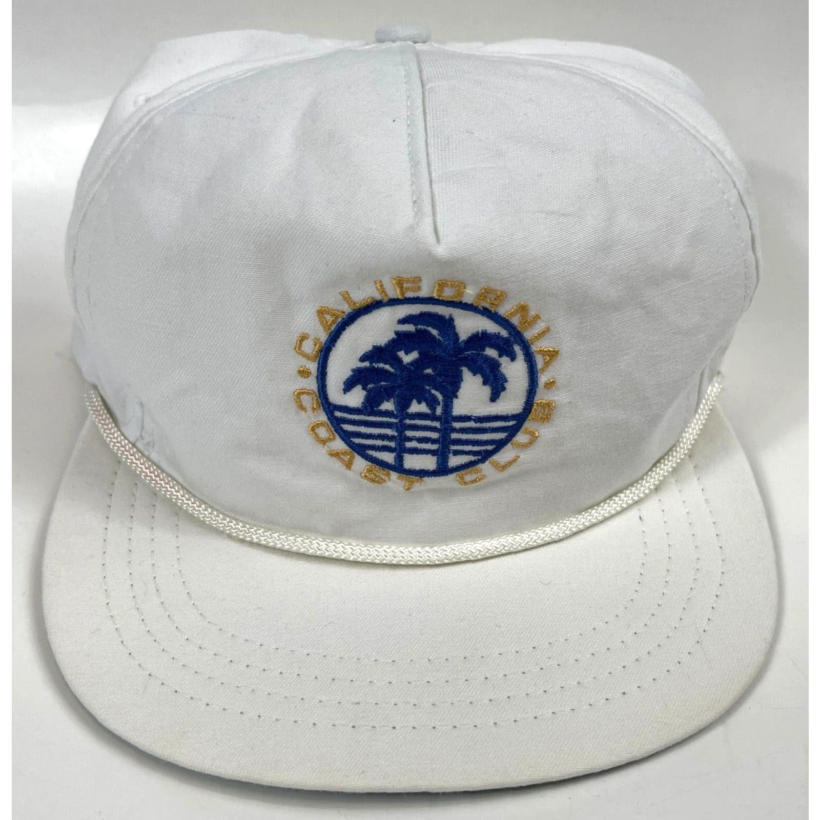 Vintage VINTAGE Cali-Fame California Coast Club Snapback Hat Cap Men One Size White 90s Beach Made in USA Snapback Mens Size ONE SIZE - 7 Thumbnail