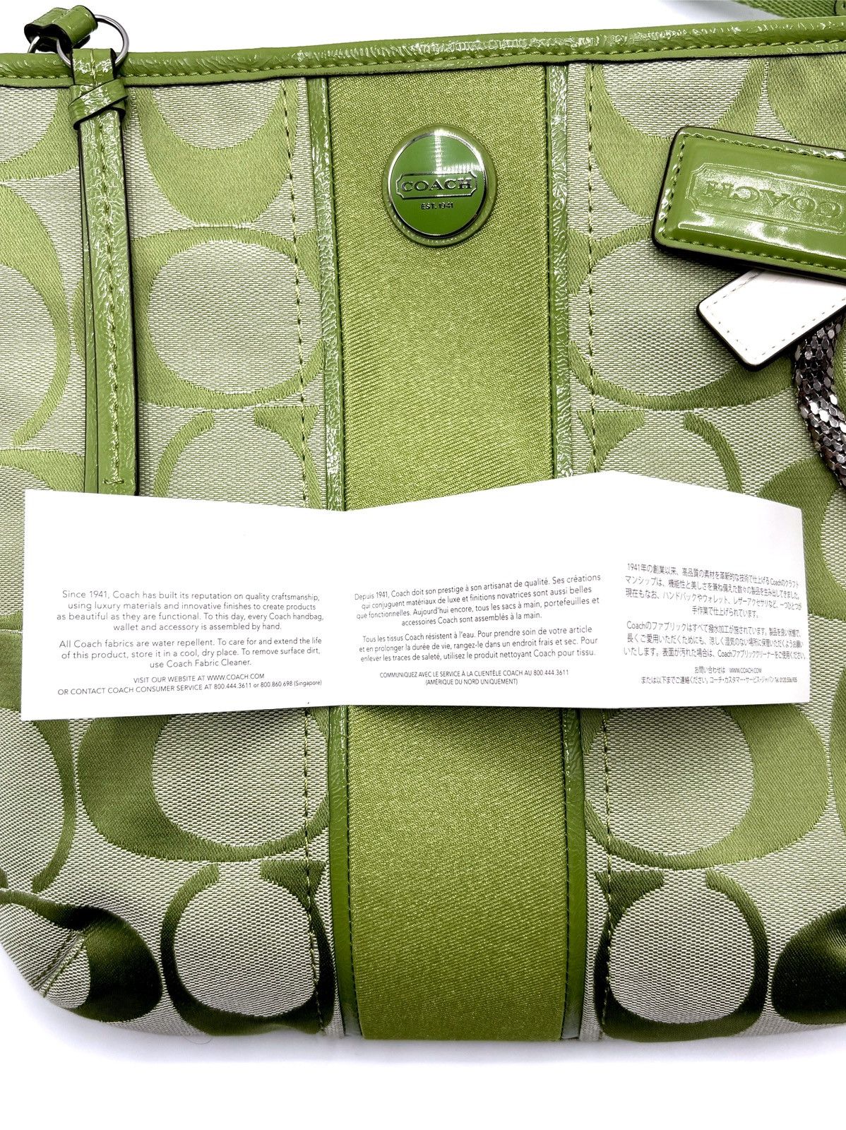 Coach Coach 2013 Lime Green Canvas Crossbody Bag Size ONE SIZE - 11 Thumbnail