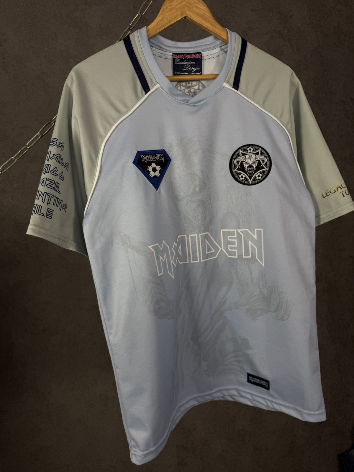 Iron Maiden Iron Maiden rock band soccer jersey tee Size US M / EU 48-50 / 2 - 3 Thumbnail