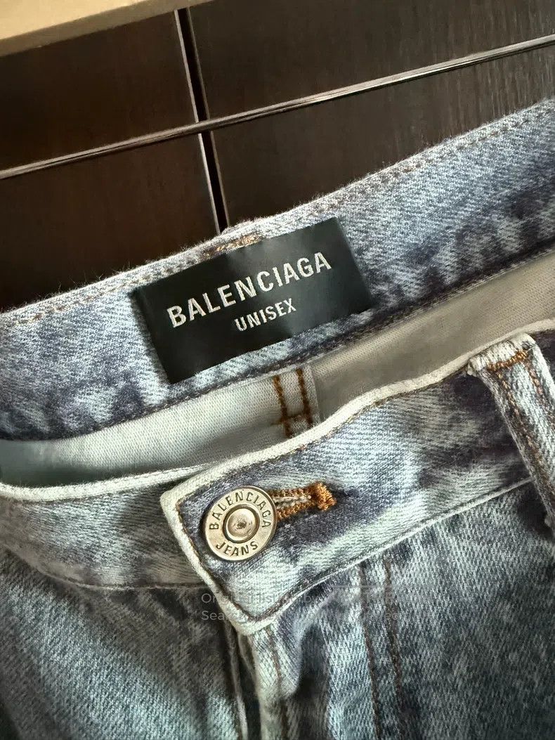 Balenciaga Balenciaga size S Printed Denim Pants, Size S Size US 27 - 4 Thumbnail