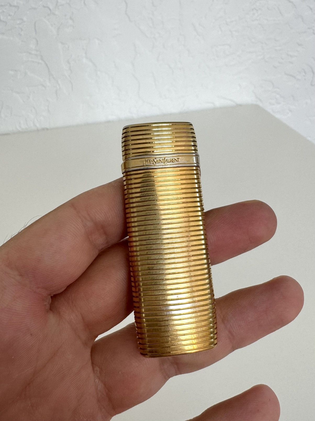 Saint Laurent Paris ★0% TAX★ 18K PLATED YVES SAINT LAURENT GAS LIGHTER JAPANESE Size ONE SIZE - 3 Thumbnail