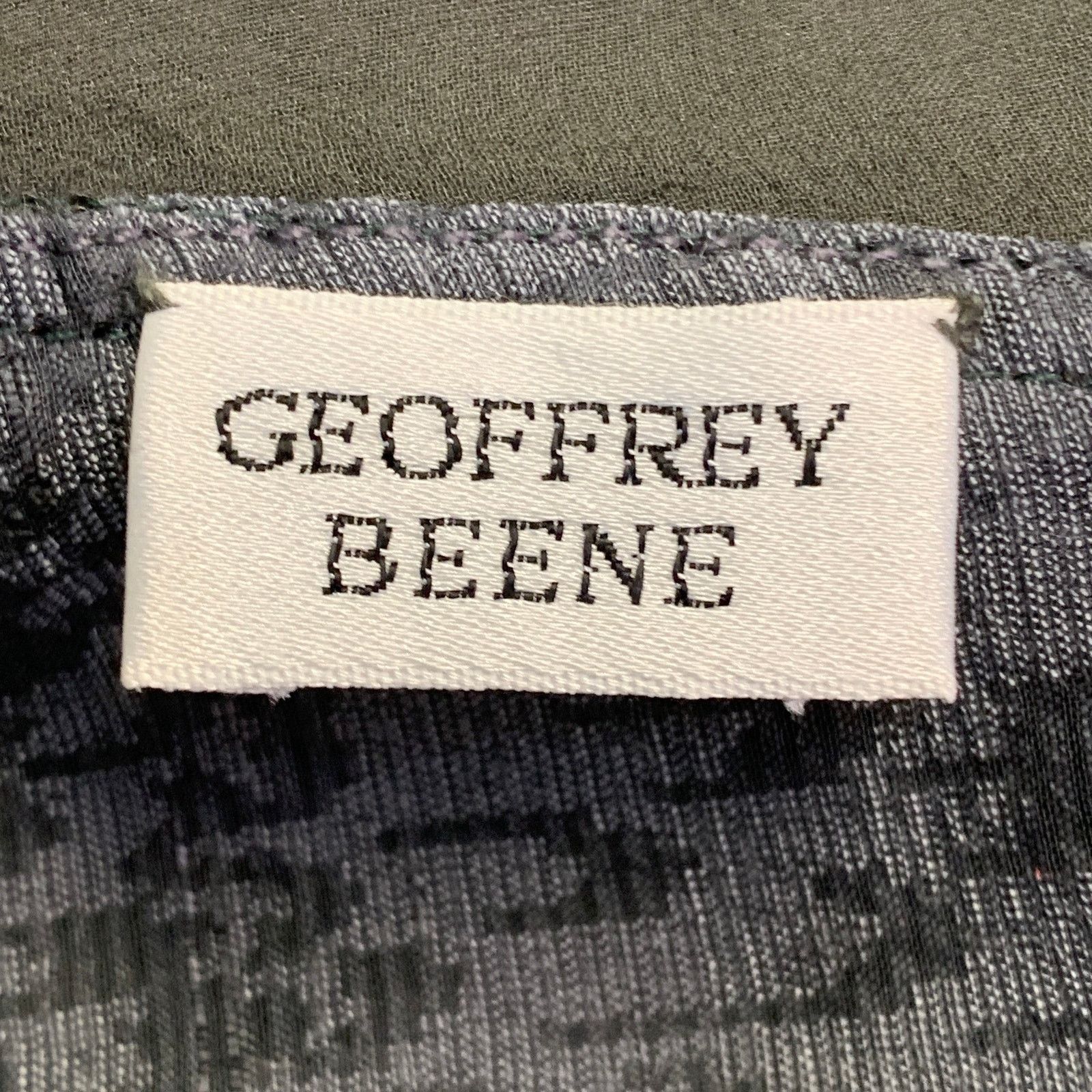 Geoffrey Beene GEOFFREY BEENE Grey Green Brown Silk Velvet Top Skirt Set Size 28" / US 6 / IT 42 - 7 Thumbnail
