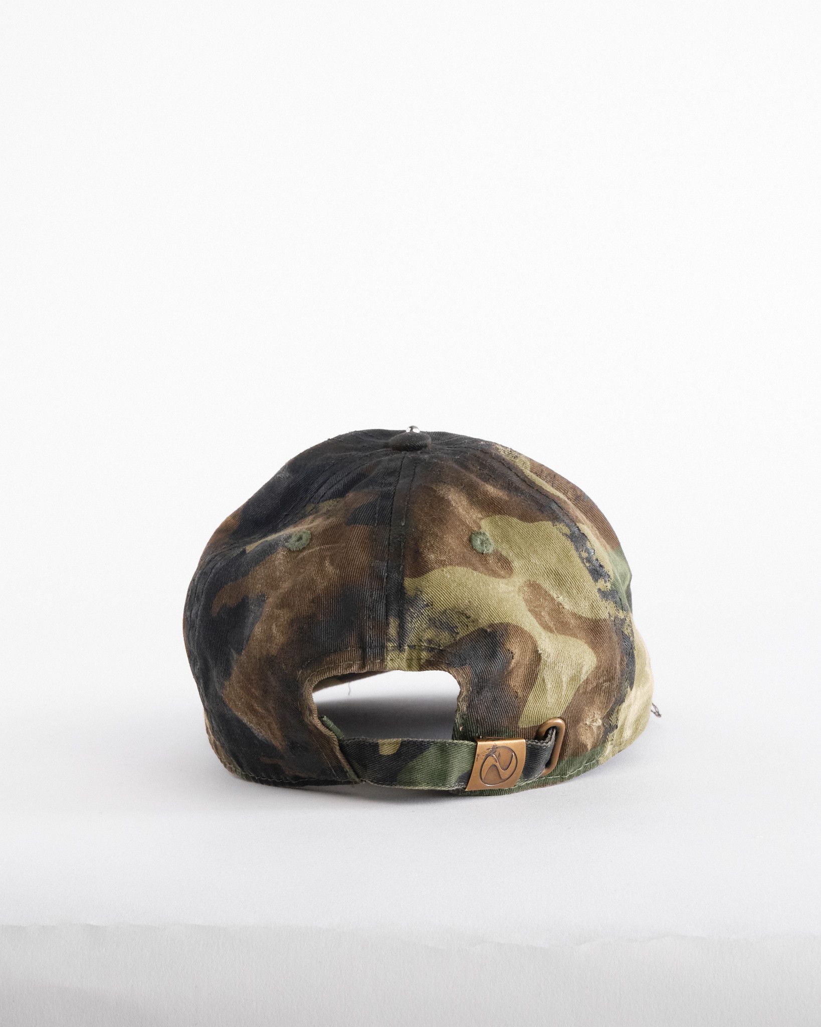 Vintage ASTROBOI* 'Troops' Green Camouflage Distressed & Pierced Hat Size ONE SIZE - 5 Thumbnail