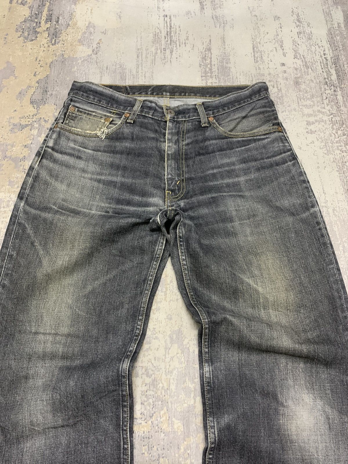 Levi's Vintage Levis 502 Faded Distressed Jeans Size US 32 / EU 48 - 2 Thumbnail