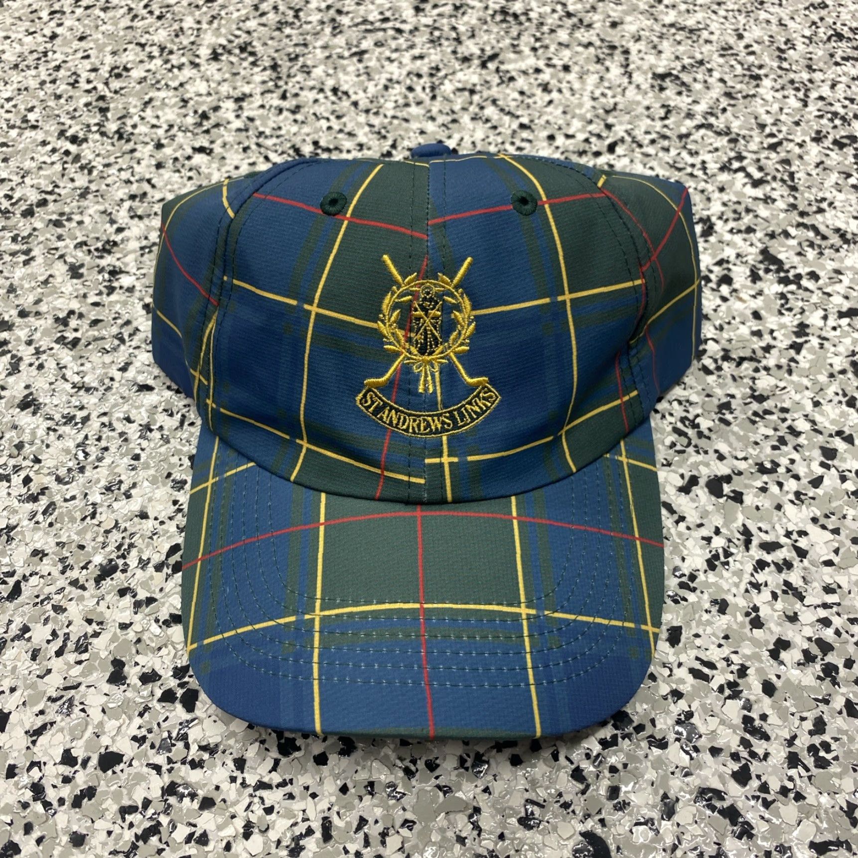 Vintage VINTAGE St.Andrews Links Hat Golf Old Course Strapback Blue/Green Plaid Men Adjustable Size ONE SIZE - 2 Thumbnail
