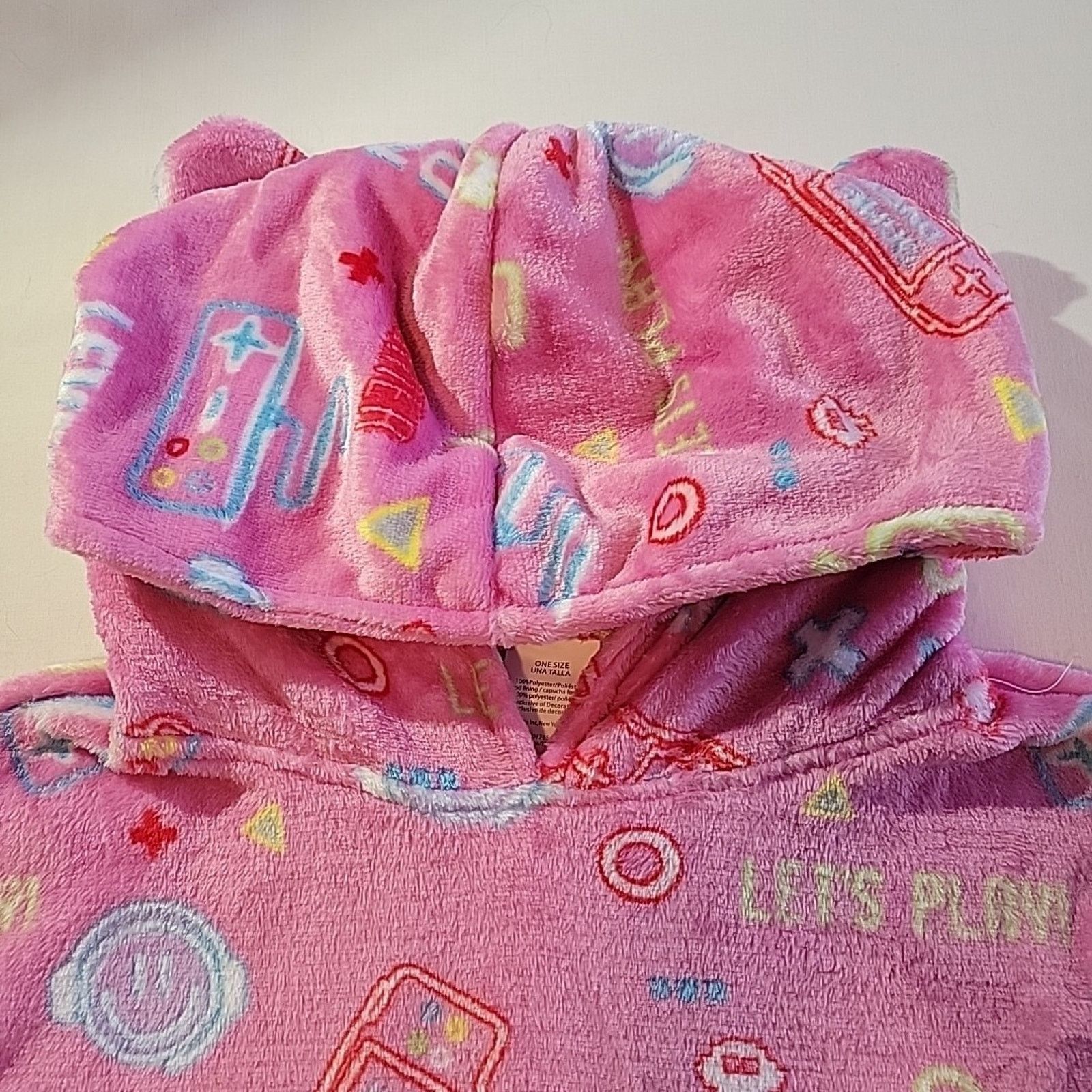 The Unbranded Brand Pink Blanket Hoodie Gaming Oversized Soft Fleece Glows Size ONE SIZE - 4 Thumbnail