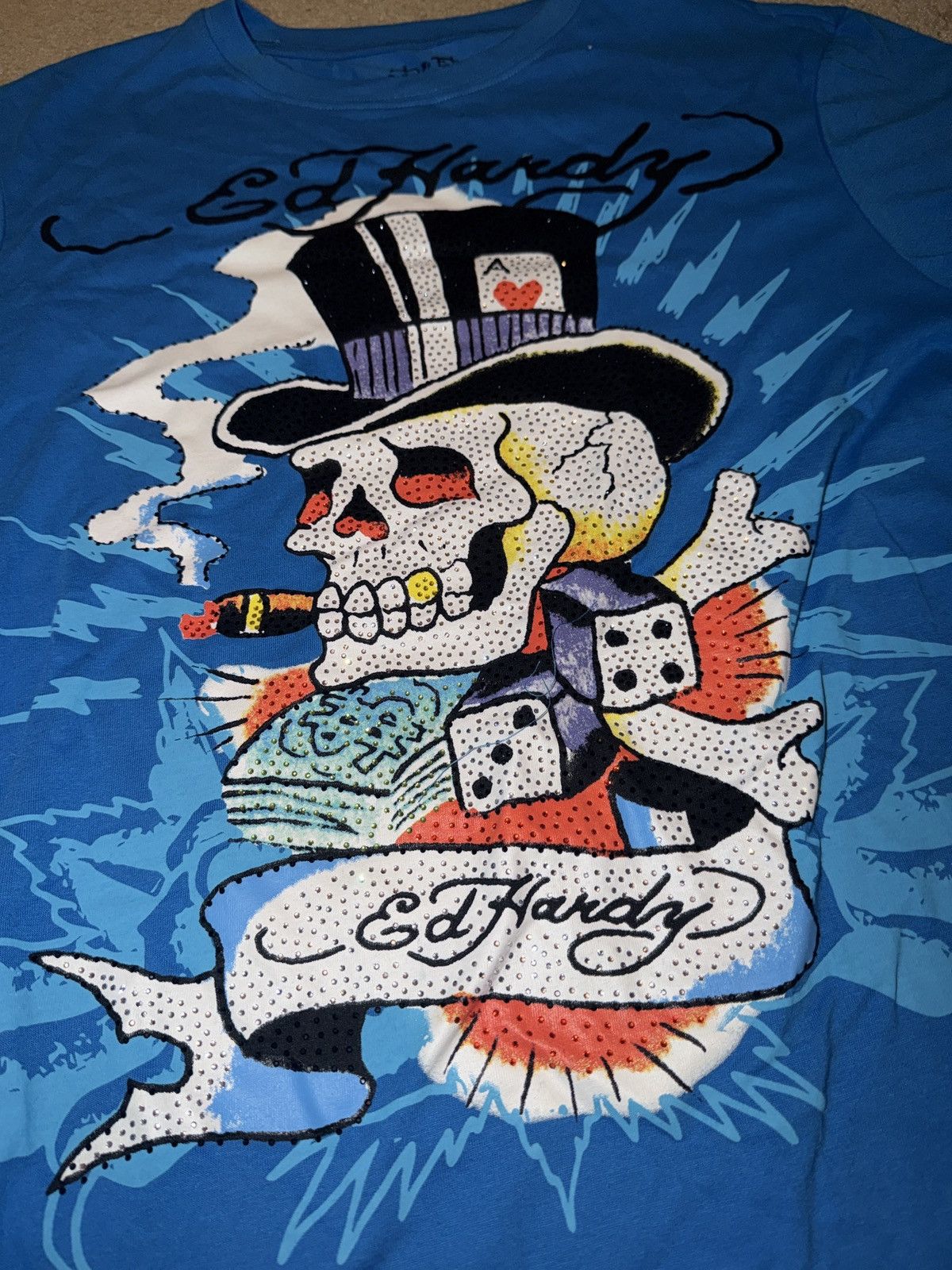 Ed Hardy Brand new with tags bedazzled Ed Hardy T-shirt Size US M / EU 48-50 / 2 - 2 Thumbnail