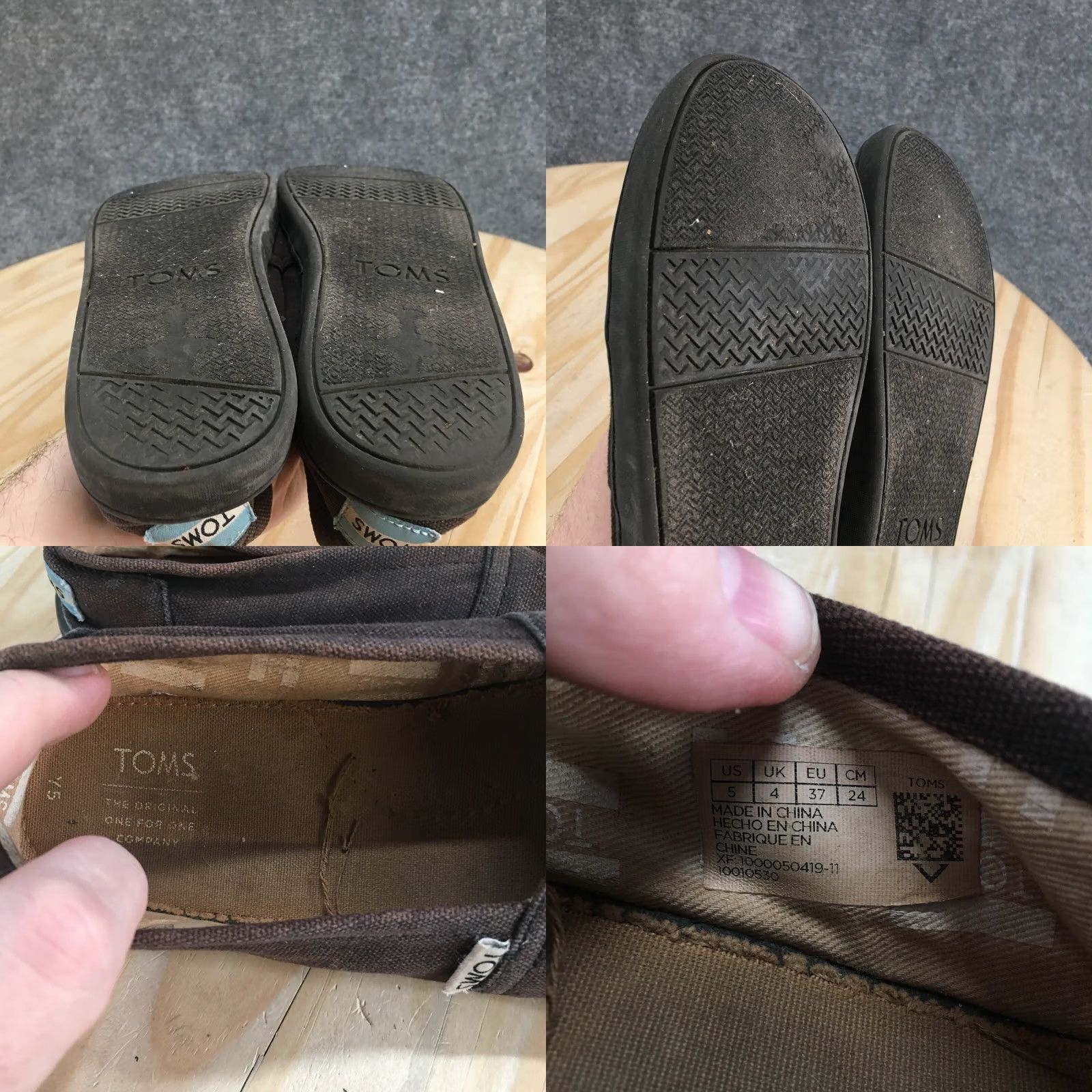 Toms TOMS Shoes Mens 5 Slip On Sneakers Brown Round Toe Low Top Casual Flats Shoes 10010530 Size S / US 4 / IT 40 - 9 Thumbnail